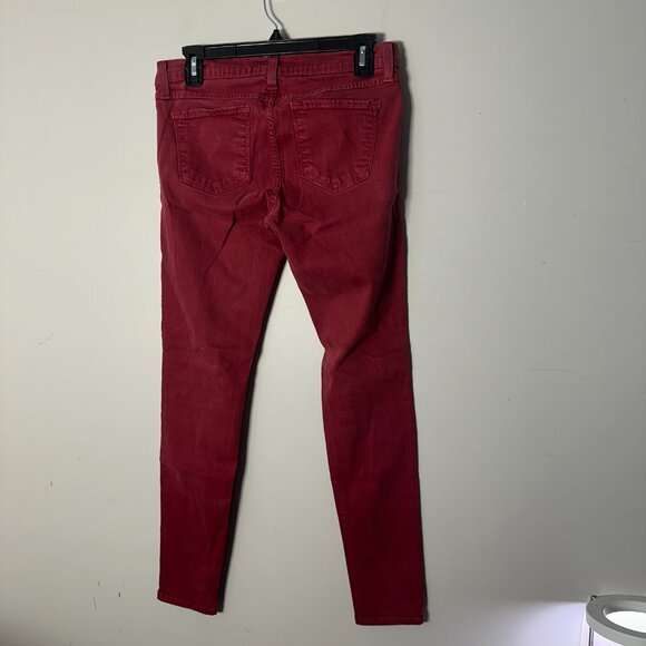 EUC Flying Monkey Womens Juniors Red Denim Jeans Stretchy Size 11 - Picture 3 of 5